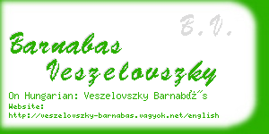 barnabas veszelovszky business card